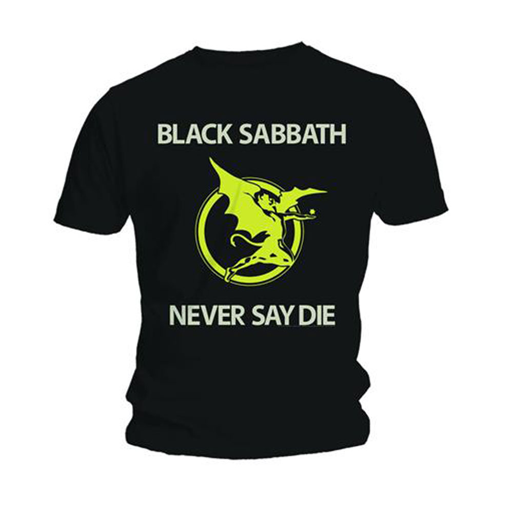 Black Sabbath - Never Say Die Heren Tshirt - Zwart